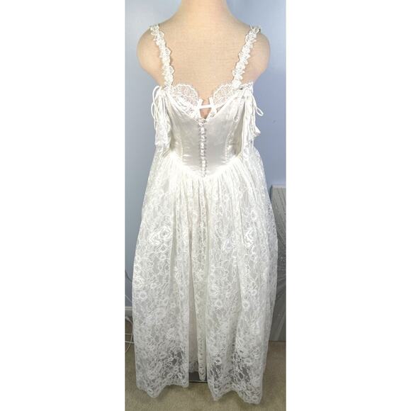 FOR LOVE & LEMONS Vera Lace Off the Shoulder White Maxi Bridal Gown Size S - Picture 8 of 16
